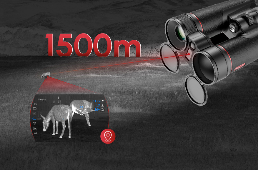 Telemetro laser<br>Puntamento di precisione