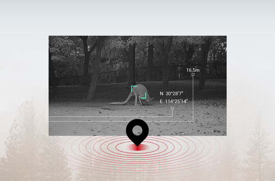 GPS integrato per il posizionamento del bersaglio