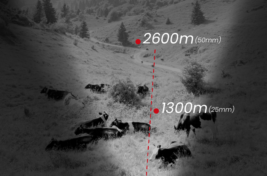 Portata di rilevamento ultra-lunga di 2600 m