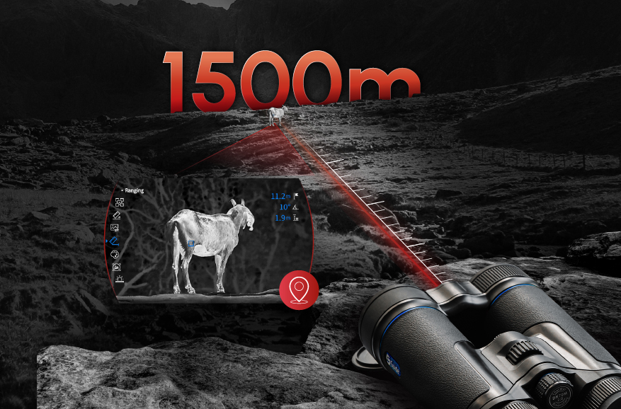 Telemetro integrato da 1500 m <br> Mirino di precisione