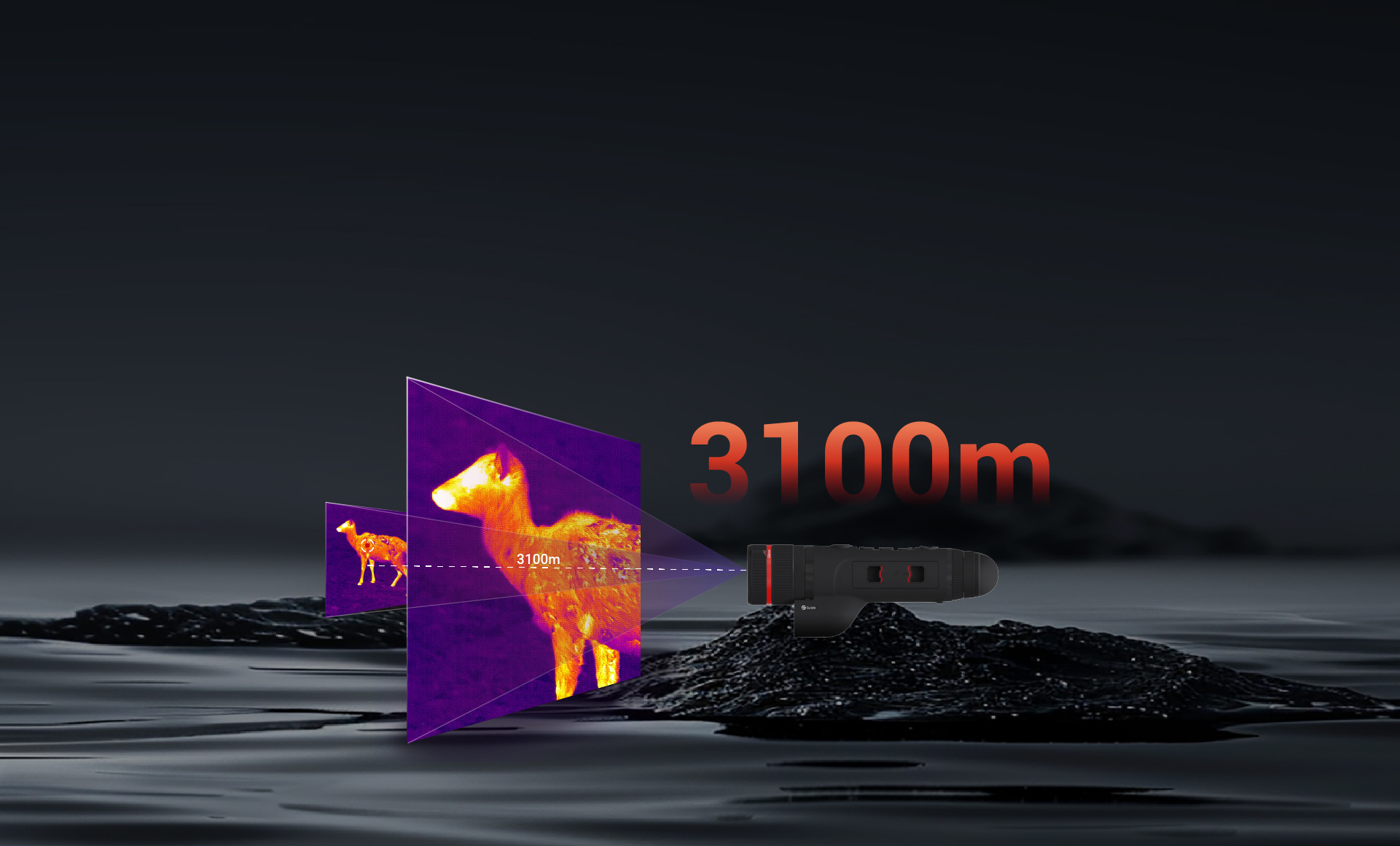 Zoom ottico 3x, distanza di rilevamento fino a 3100 m